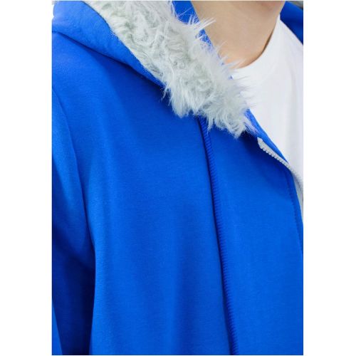  할로윈 용품C-ZOFEK Sans Cosplay Blue Jacket Hoodie with Shorts for Costume (Medium)