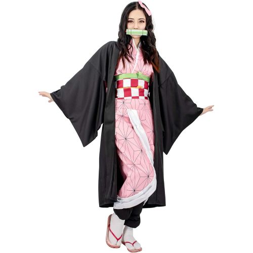  할로윈 용품C-ZOFEK US Size Womens Anime Cosplay Costume Kimono with Hairwear and Mouthpiece