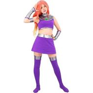 C-ZOFEK US Size Princess Koriandr Cosplay Costume Purple Outfit with Stockings (X-Large)