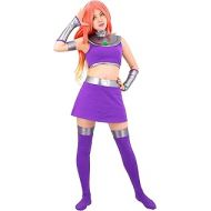 할로윈 용품C-ZOFEK US Size Princess Koriandr Cosplay Costume Purple Outfit with Stockings (X-Large)