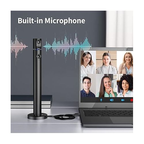  CZUR Halo Streaming Dual Webcam, Professional USB Web Camera 1080P with Microphone, 90° View Computer Camera, Plug & Play, Compatible with Windows/Mac, for Skype/TikTok/YouTube/Yahoo Messenger