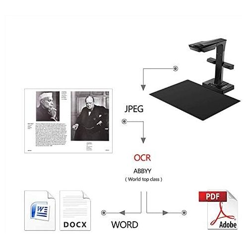  [아마존베스트]CZUR ET18-P Upgrade Book Scanner Quick Scan Document Scanner to PDF Convert / Searchable PDF / Word / Excel Max Scan Range A3 for Office Library