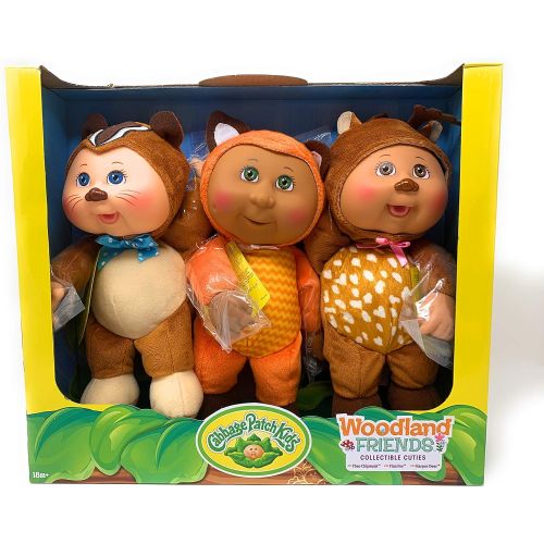  Cabbage Patch Kids Collectible Cuties Woodland Friends 3 Pack