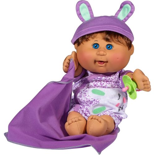  Cabbage Patch Kids 12.5 Naptime Babies - Blonde HairBlue Eye Girl Baby Doll (Lavender Sleep Sack Fashion)