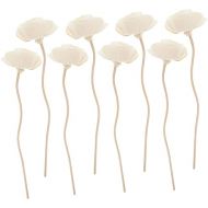 Cabilock 8pcs Tong Grass Flower Diffuser Rattans Home Accessories Diffusers Sticks Humidifier Reed Fragrance Diffuser Essential Oil Sticks Wax Flowers Bride Wood Flower Purifying Air White