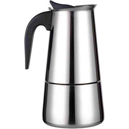  Cabilock 450ml Stovetop Espresso Maker Stainless Steel Coffee Maker Coffee Kettle Pot for Espresso Cappuccino Latte Silver