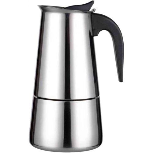  Cabilock 450ml Stovetop Espresso Maker Stainless Steel Coffee Maker Coffee Kettle Pot for Espresso Cappuccino Latte Silver