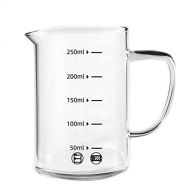 Cabilock Glass Clear Measuring Cup Coffee Milk Frothing Pitcher Shot Glass Espresso Jugs for for Espresso Cappuccino Latte Maker