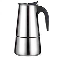 Cabilock Stainless Steel Coffee Pot Coffee Machine Maker Espresso Maker Handheld Coffee Kettle Tea Infusion Container for Kitchen Home 450ml (Silver)