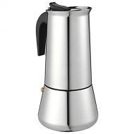Cabilock Stainless Steel Pot Stovetop Espresso Maker Italian Coffee Maker Classic Cafe Maker for Home Kitchen (Silver)