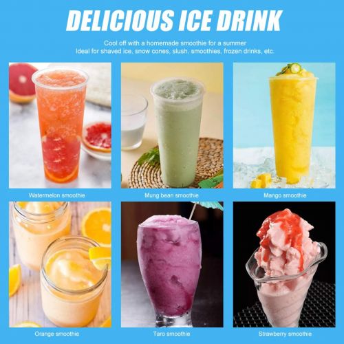  [아마존베스트]Cabilock Shaved Ice Cream Machine Hand Crank Slushie Machine for Snow Cone Margarita Frozen Cocktails Organic Sugar Free Flavoured Healthy Snacks