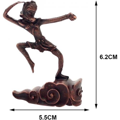  인센스스틱 Cabilock Monkey King Incense Burner Copper Alloy Retro Chinese Wukong Incense Stick Holder Aroma Therapy Burner Ornament Monkey King Model Craft for Home Office