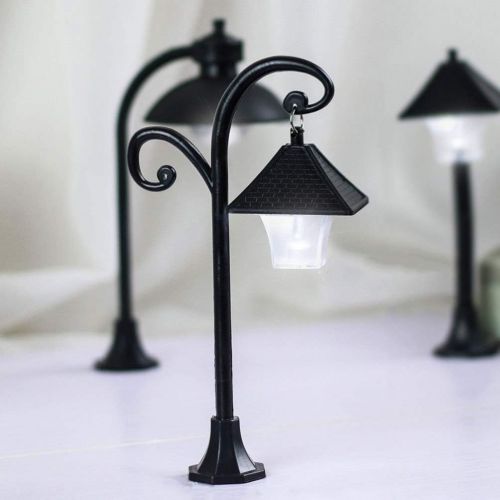  Cabilock 3pcs Mini Street Lamps Dollhouse Miniature Street Lights Model Railway Train Lamp Post Street for Miniature Scenes Fairy Garden Craft Decoration