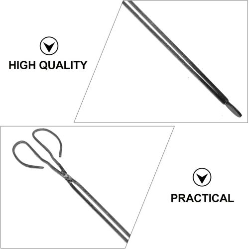  Cabilock Stainless Steel Barbecue Charcoal Tongs: Charcoal Cherry Picker Tool Wood Burning Stove Ash Rake Fire Pit Tongs Grill Poker Cleaning Tools