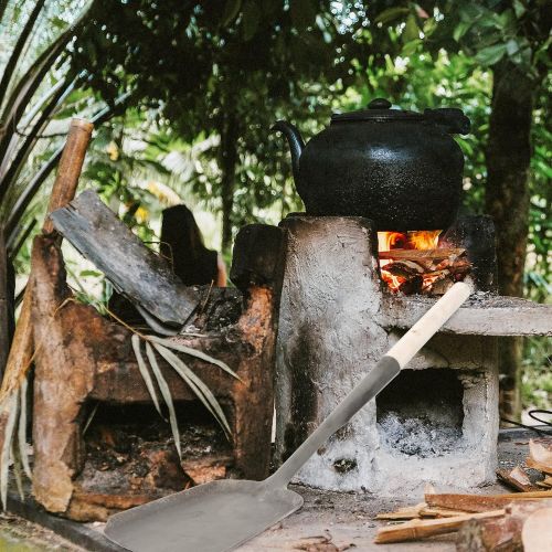  Cabilock Fireplace Cleaning Shovel Ash Shovel: BBQ Charcoal Ash Poker Scoop Mini Dust Pan Wood Stove Coal Shovel Single Shovel Fireplace Tool