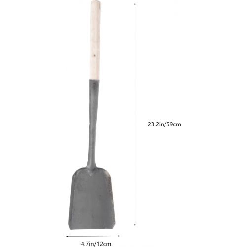  Cabilock Fireplace Shovel Long Wooden Handle Ash Coal Shovel Fireplace Scoop Ash Scoop Gardening Shovel Kitchen Tool