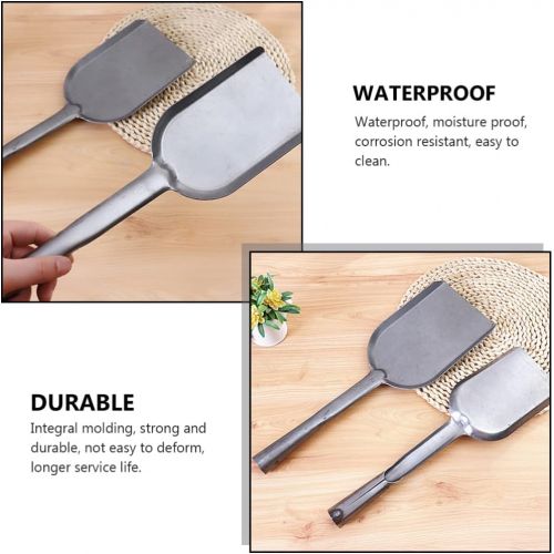  Cabilock 2Pcs Long Ash Shovel Handheld BBQ Charcoal Ash Poker Scoop Oven Ash Shovel Mini Dust Pan for Wood Stoves Campire Fireplace