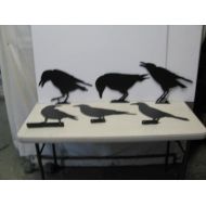 Cabinhollow CrowRavens Set of (6) Metal Yard Wildlife Art Silhouettes