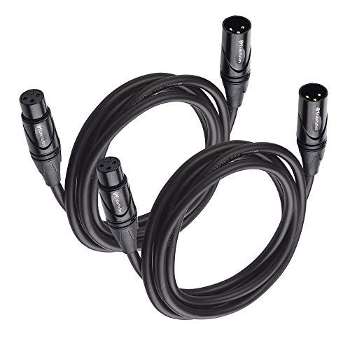  Cable Matters 2-Pack Premium XLR to XLR Microphone Cable 6 Feet