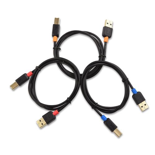  Cable Matters 3-Pack USB Cable/USB Printer Cable 3 ft, USB A to B Cable, USB 2.0 Cable Compatible with Printer, MIDI Controller, MIDI Keyboard and More - 3 Feet