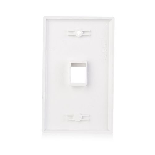  Cable Matters 10-Pack Low Profile 1 Port Keystone Jack Wall Plate in White