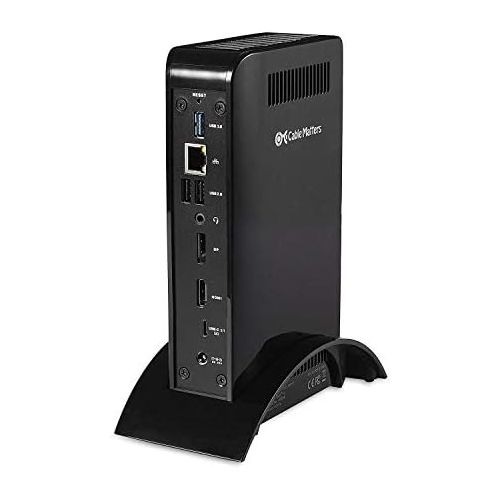  [Certified] Cable Matters Dual Display USB-C Dock Supporting Wireless Dock (WiGig Dock) for Windows Computers