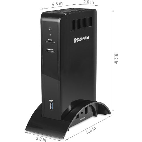  [Certified] Cable Matters Dual Display USB-C Dock Supporting Wireless Dock (WiGig Dock) for Windows Computers