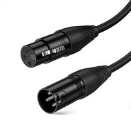 XLR Cable, CableCreation 3FT XLR Male to XLR Female Balanced 3 PIN XLR Microphone Cable Compatible with Shure SM Microphone, Behringer, Speaker Systems, Radio Station and More, Bla