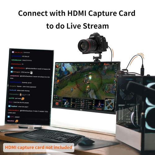  CableCreation 4K Micro HDMI to HDMI Cable Adapter, 4K 60Hz Ethernet 3D Audio Return, Compatible with GoPro Hero 8/7/6/5, Raspberry Pi 4, A6000, A6300, Nikon Camera, Lenovo Yoga 3 P