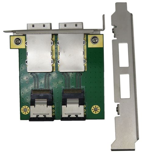  CABLEDECONN CableDeconn Dual Mini SAS SFF-8088 to SAS36P SFF-8087 Adapter in PCI Bracket