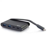 Cables To Go C2G 26914 USB-C Hub with USB-A, USB-C and Power Delivery, Black