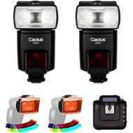 Cactus RF60x Wireless Flash (2-Pices) with Cactus Wireless Flash Transceiver V6 IIs & EZ-Flip Gel Set (2-Pack) Kit