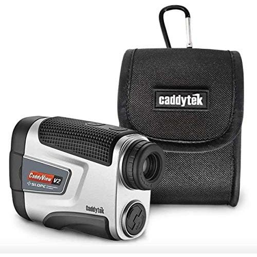  [아마존베스트]CaddyTek Unisex CaddyView V2 + Jolt & Slope Golf Laser Rangefinder with Slope and Jolt Function, Silver, One Size