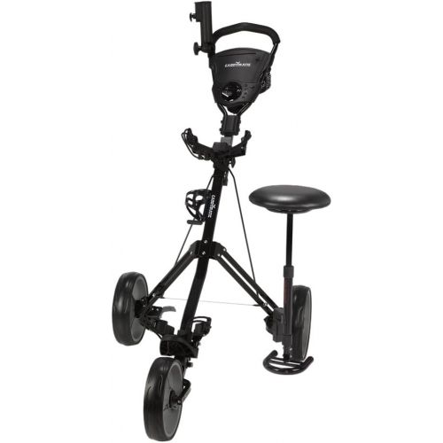  Caddymatic Golf X-TREME 3 Wheel Push/Pull Golf Cart with Seat Black