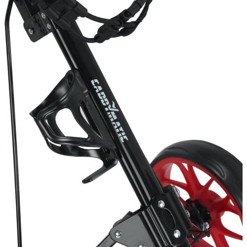  Caddymatic Golf Pro Lite 3 Wheel Golf Cart Black/Red