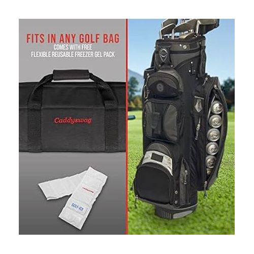  Caddy Swag Golf Bag Cooler Beer Sleeve 6 Can - Fun Golfing Gifts for Men & Women - Camping, Hiking, Traveling, Food, General Use - Great for Golfers, Party Gift, Golf Push Cart Accessories & More