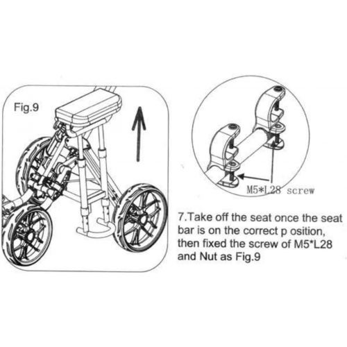  Caddytek Removable Seat for CaddyLite 11.5 V2 and V3 series golf push cart