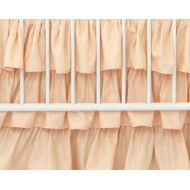 CadenLaneBabyBedding Coral Crib Skirt | Three tiered Light Peach Ruffle Crib Skirt | Coral Baby Bedding | Ruffle Baby Bedding 15% OFF SALE-
