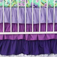 CadenLaneBabyBedding Purple Crib Skirt | Purple, Lavender, Ombre, Gradient, Ruffled Baby Girl Crib Skirt | Lavender Baby Girl Crib Bedding Set