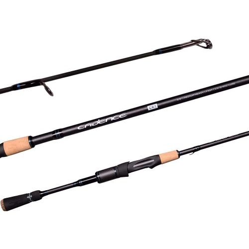  Cadence CR7 Spinning Rod, Fishing Rod with 40 Ton Carbon,Fuji Reel Seat,Durable Stainless Steel Guides with SiC Inserts,Full Assortment of Lengths, Actions for Spinning Reels