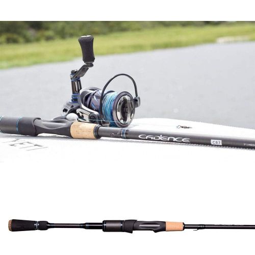  Cadence CR7 Spinning Rod, Fishing Rod with 40 Ton Carbon,Fuji Reel Seat,Durable Stainless Steel Guides with SiC Inserts,Full Assortment of Lengths, Actions for Spinning Reels