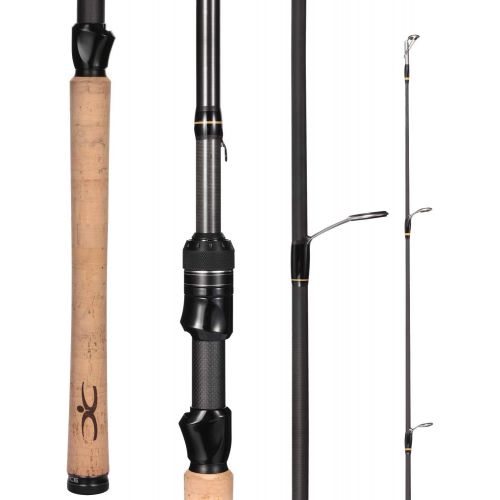  Cadence Essence Spinning Rod, Strong & Lightweight 24-Ton Graphite Rod, Stainless Steel Guides with SIC Inserts, Freshwater or Saltwater, Extremely Sensitive Spinning Rod