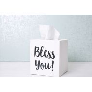 /CadesandBirch Bless You! Wood Tissue Box Cover