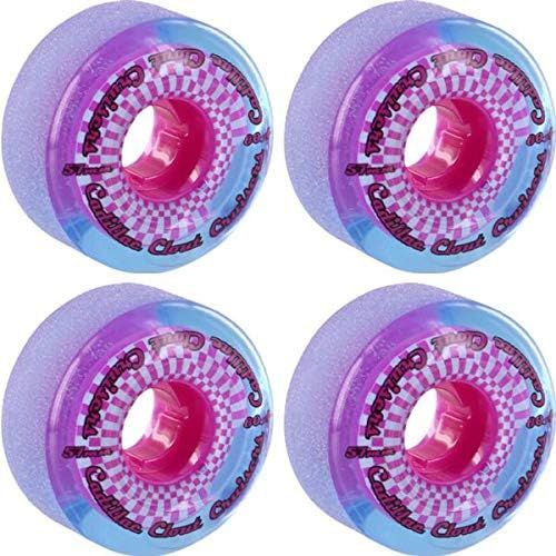  Cadillac Wheels Clout Cruisers Blue/Pink Skateboard Wheels - 57mm 80a (Set of 4)