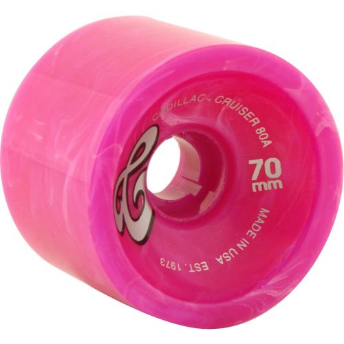  Cadillac Wheels Cruiser Pink Marble Longboard Skateboard Wheels - 70mm 80a (Set of 4)