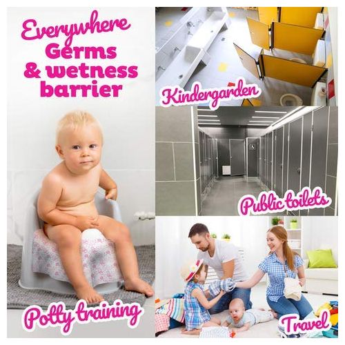  [아마존베스트]Cadily Princess Potty Protectors: Disposable Toilet Seat Covers for Kids | 20-Count Disposable Potty Seat...