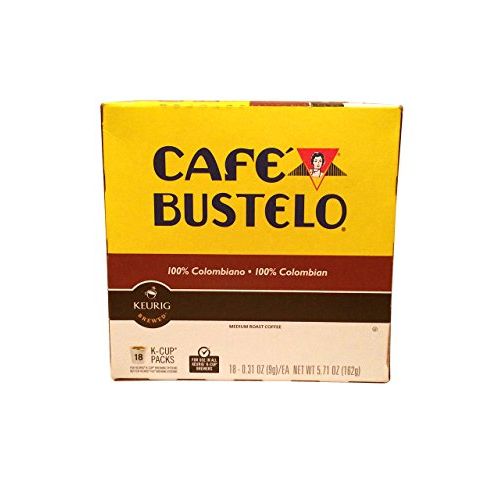  Cafe Bustelo Coffee 100% Colombian Single Serve K-Cups for Keurig Brewers, 18 count