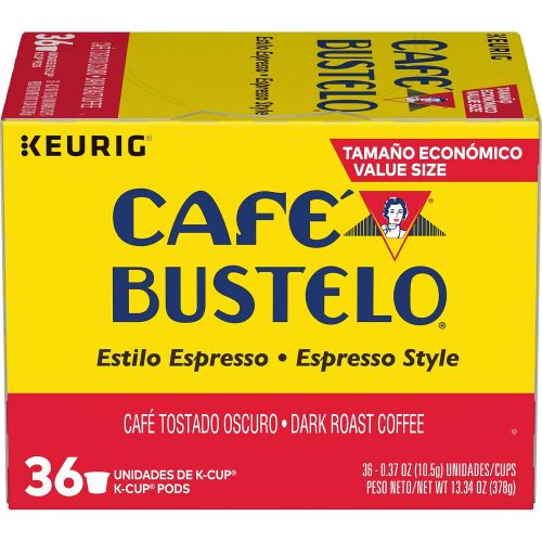  Cafe Bustelo Coffee Espresso Style Dark Roast Coffee 36 K Cups for Keurig Coffee Makers