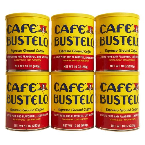  Cafe Bustelo Espresso Ground Coffee, 10 oz Canister, 6 Pack