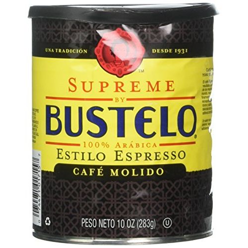  Supreme By Cafe Bustelo, Espresso Style Coffee, Can, 10 Ounce (Pack of 2)